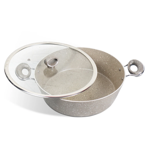 Non-Stick Marble Coated Signature Wok (Karahi) - Beige 28cm