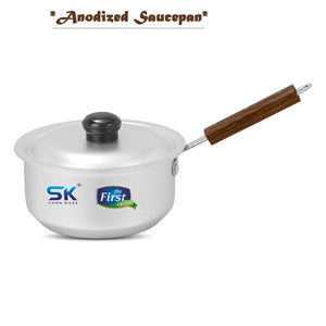 Anodized saucepan single piece with lid 17, 19, 21 cm
