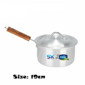 Aluminum Heavy Gauged Sauce Pan with Lid 19, 21, 23cm