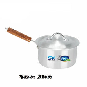 Aluminum Heavy Gauged Sauce Pan with Lid 19, 21, 23cm