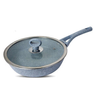 Non Stick Marble Coated Signature Frypan with Glass Lid 24cm