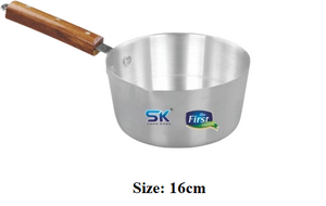 Silver Milk pan with Single Knob in 14,16,18,20cm sizes