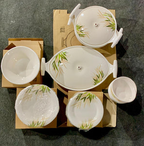 69 Pieces Melamine Double Glaze Dinnerware Set